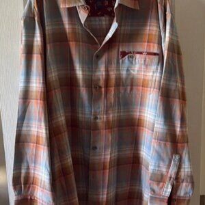 Nat Nast Luxury Originals Men’s Button Down Plaid Shirt size XL